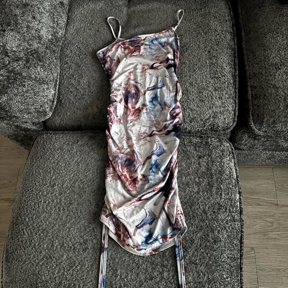 Blue Spaghetti Strap Slip Dress for Night Out
